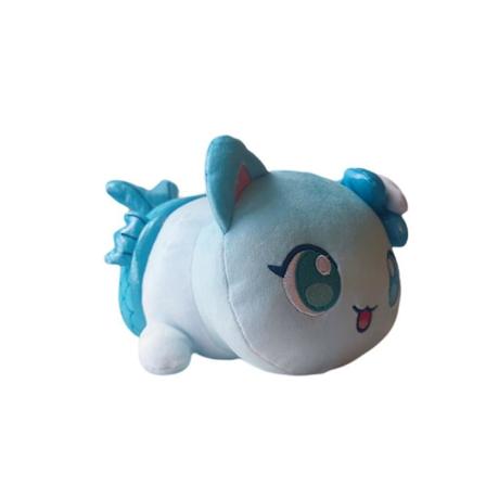 Aphmau Meemeows plysjdukke, kattedukke, myk puteleke for barn Xmas bursdagsgaver Mermaid Cat