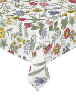 Voksduk blomstret metervare Hvit