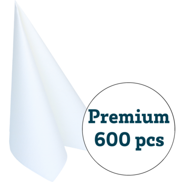 SERVIETT PREMIUM HVIT 40X40CM