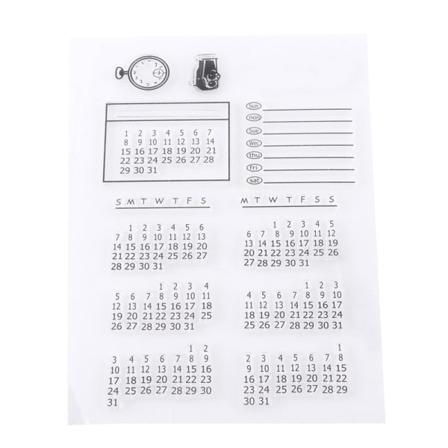 【Lixiang Store】 Läpinäkyvä läpinäkyvä silikoninen leima sinetti scrapbookingin valokuva-albumin koristekalenteriin 11*16cm