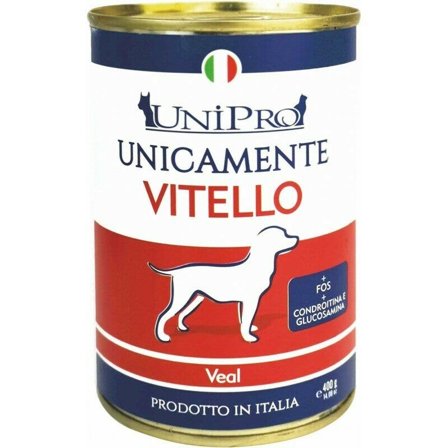 Unipro Unicamente Vitello Cibo Umido Cani Adulti Barattolo 400g
