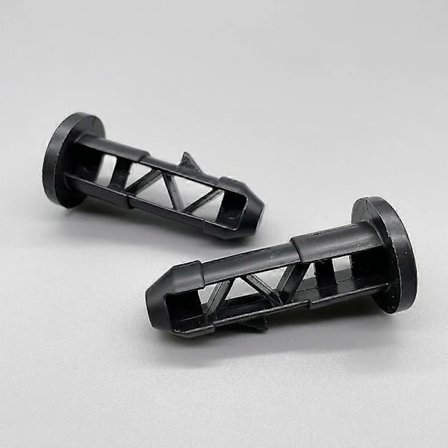 【PP】6 stk. hjulbeholder låg hængselstifter, sort plast til 240L udendørs hjulbeholder