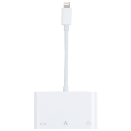 iPhone-adapter til USB + 1000M Ethernet + lynnedslag