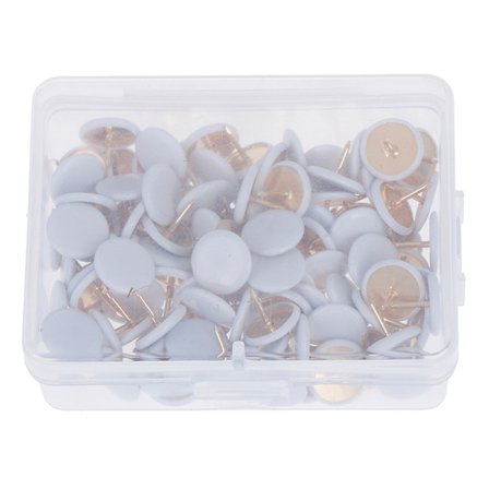 100 stk Runde Push Pins Oppslagstavle Kart Tommel Tacks Point Bulle