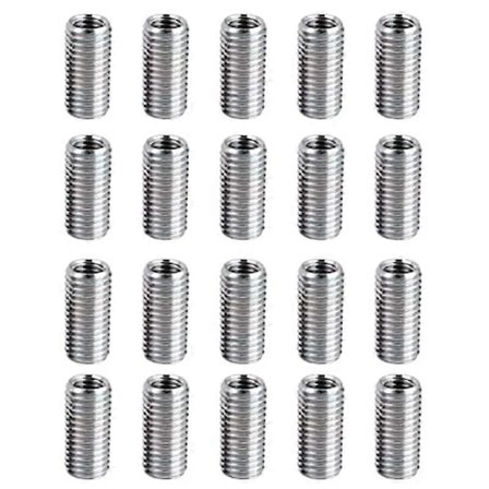 20 stk. Gevindreduceringsmøtrikker, M8 han til M6 hun gevindskrue muffe bolt konverteringsmøtrikker, gevind