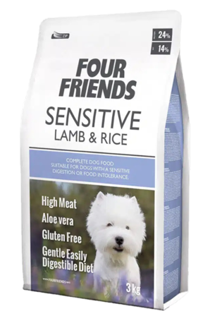 FourFriends - Sensitive tørrfôr med lam og ris 3 kg - Hund - Hundefôr & hundemat - Tørrfôr for hund - ZOO.no