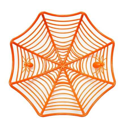 Halloween karamelli kori musta oranssi hämähäkki verkko kulho keksi pakkaus kori hedelmä lautanen temppu