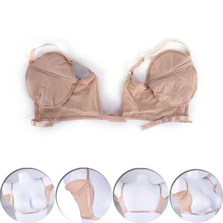 1 stk. T-shirtformet svedabsorberende indlæg til kvinder, genanvendelige og vaskbare, svedabsorberende armhuleindlæg, absorberende deodorantindlæg