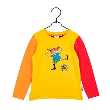 Pippi Langstrømpe Glade Pippi sweater gul