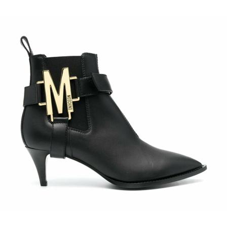 Moschino, Heeled Boots Czarny, Kobieta, Rozmiar: 41 EU