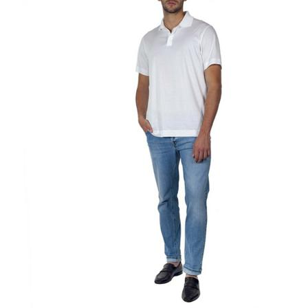 Z Zegna Cotton polo shirt Hvid, Herre T-shirts