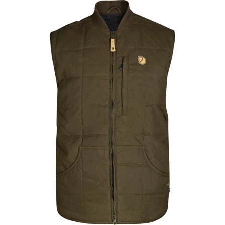 Fjällräven Herr's Grimsey Vest in Dark Olive | Size: Medium, G-1000/Polyester