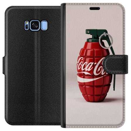 Kompatibelt Plånboksfodral till Samsung Samsung Galaxy S8 Konstnärlig illustration av Coca Cola granat i rött och grönt, pop art inspirerat motiv
