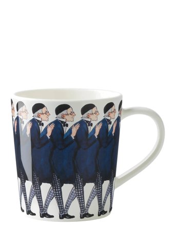 Design House Stockholm Uncle Blue Mug With Handle - Multi/patterned - 40 CL