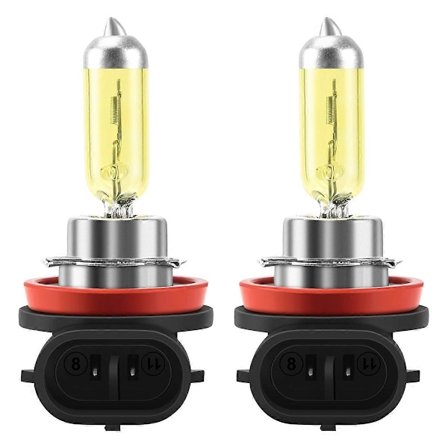 2x H11 55W 3000k Gylden Gul Xenon HID Halogen Lys Tåkelys Pære Frontlykt