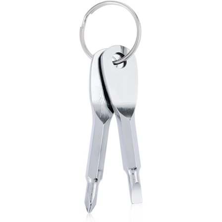 Mini-ruuvimeisseli avaimenperään, 2 kpl Kannettava Phillips- ja litteä pää