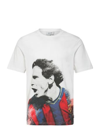 Onsjake Reg Football Ss Tee Tops T-shirts Short-sleeved White ONLY & SONS