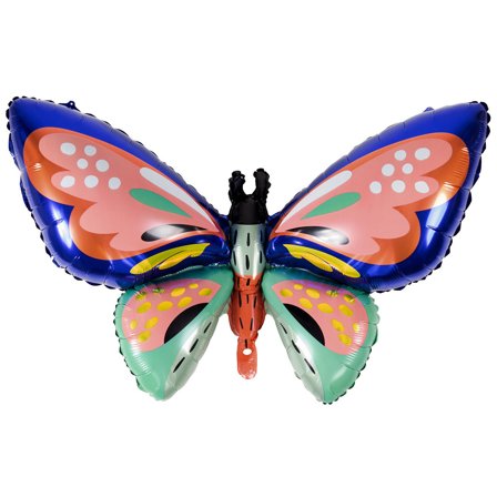 Folieballong Flerfarget Sommerfugl
