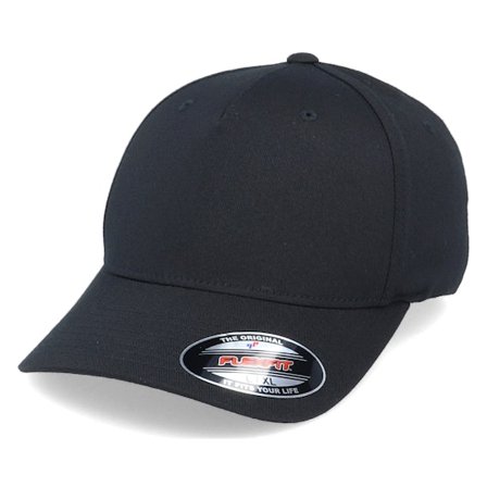 Flexfit - A-Frame Black Flexfit Flexfit Black Cap - @ Hatstore