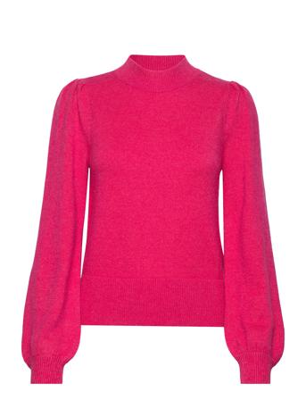 Viril Turtle-Nk Balloon L/S Top - Noos Red Vila