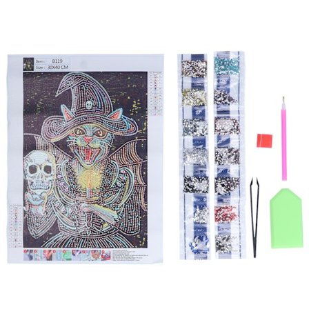 Diamantmaleri DIY Håndlavet Specialformet Krystalprik Diamant Kat Diamantmaleri