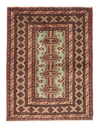 Noué À La Main Turkaman Tapis 67X88 De Laine Petit