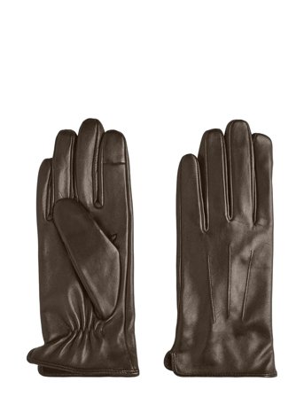 Pcnellie Leather Smart Glove Noos Brown Pieces