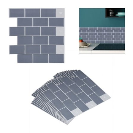 Subway kakel klistermärken set om 10