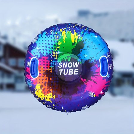 Kraftig PVC-slede for snøbrett med bærbart håndtak - Sikkerhetsdesign uten vinkel, sammenleggbar snøslede for ski og snowboard