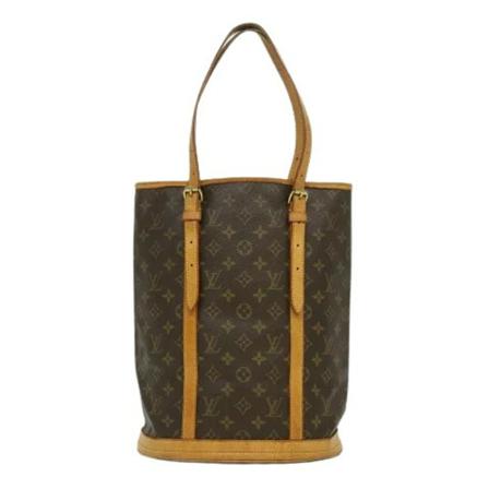 Louis Vuitton Vintage Brown Canvas Louis Vuitton Bucket Tas , Bruin , Heren , Maat: ONE Size Vintage Tassen