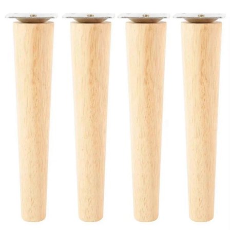 4 Stykker Møbelben Tre Massiv Møbel Rett Bordben Sklisikre Stolben Erstatningstilbehør 20cm