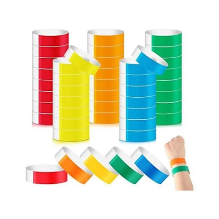 500 stk. farvede armbånd i papir til events - Vandtætte armbånd til events - Tilpassede reklamer