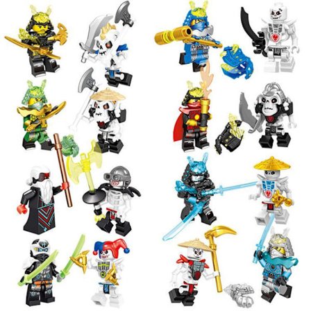8 st skeleton monster ninja 16 minifigur byggstenar