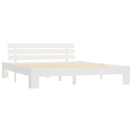Vidaxl Sängram Vit Massiv Furu 180x200 Cm Vit
