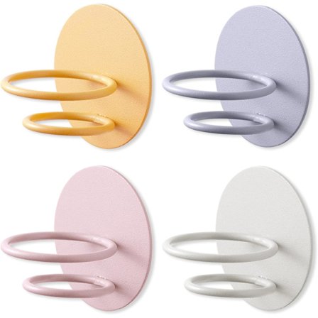 4 Färgade Makeup Svamp Hållare, Väggmonterad Makeup (Gul, B,ZQKLA