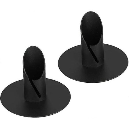 Ljusstakar 2-pack Ljusstakar Svart Metall Ljusstakar Svarta Pillar Ljusstakar Vintage Ljusstakar Avsmalnande Ljusstakar Ljusstake