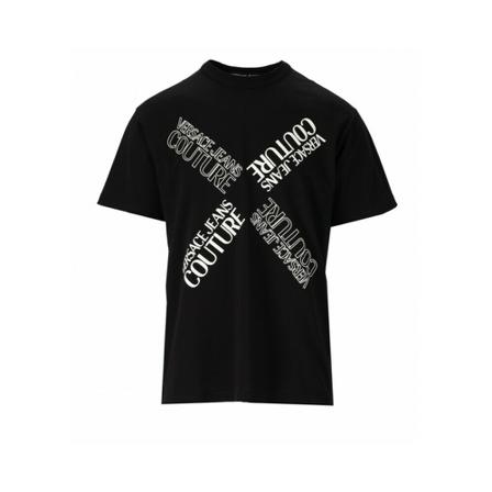 Versace Jeans Couture, T-Shirts Czarny, Mężczyzna, Rozmiar: L
