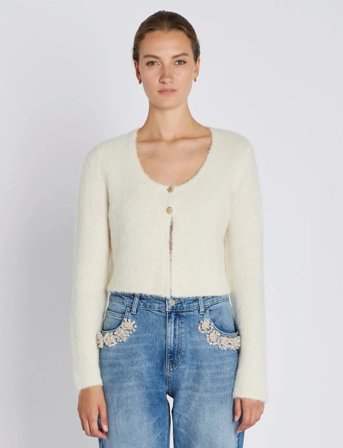 Bruuns Bazaar Syringabberika Knit Bolero - Cream - L