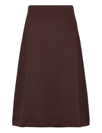 Slfjane Mw Midi Skirt Brown Selected Femme