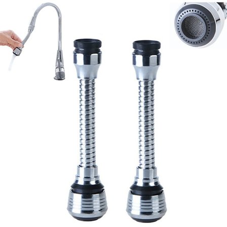 ING Kran Sprøyte 2 Stykker 360 Grader 2 Sprayinnstillinger Roterende Kranfeste Kranhode Kranforlenger Kranfeste Sprayhode Kran