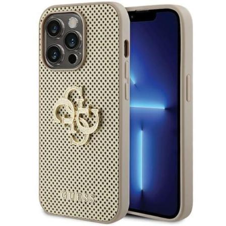 Guess iPhone 15 Pro Max -puhelinkuori Perforated 4G Glitter Logo