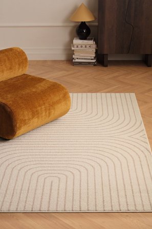 &Home - Matta Lotus Arches - Vit - Slätvävda mattor - 240X290 - Från Homeroom