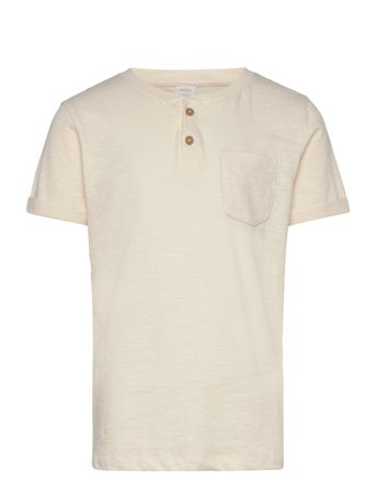 Top Ss Essentials W Placket Beige Lindex