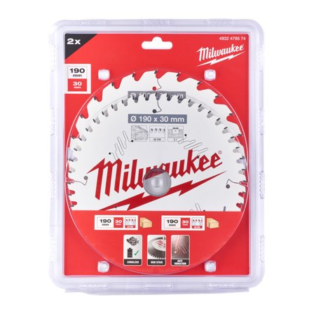 Milwaukee 4932479574 Sågklinga Ø190/30 mm, 24/48T, Såga