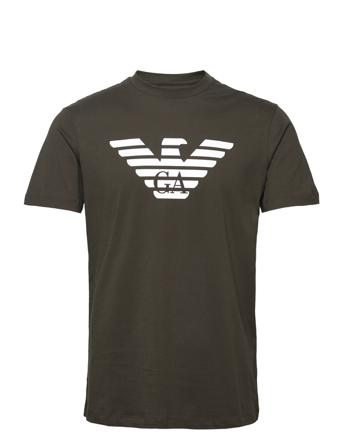 T-Shirt T-shirts Short-sleeved Khaki Green Emporio Armani