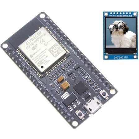 ESP32-modul utviklingskort ESP32-WROOM-32 WiFi + Bluetooth-modul med 1,3-tommers fargeskjerm