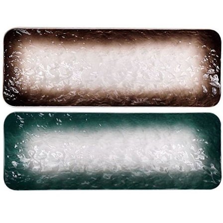 2 st Japansk Keramiska Tallrikar Sushi Rektangulära Snackstallrikar Matserveringstallrikar