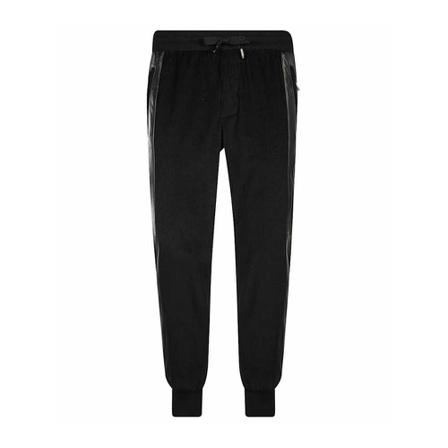 Dolce & Gabbana, Cotton Velvet Trousers Czarny, Mężczyzna, Rozmiar: M