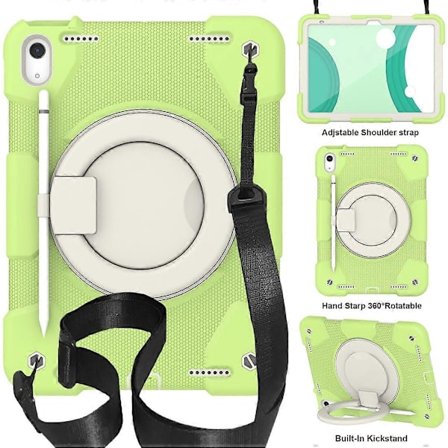 För iPad 2025/2022, 360 graders rotation, PC + silikonfodral, för iPad 10:e generationen 10.9 2022