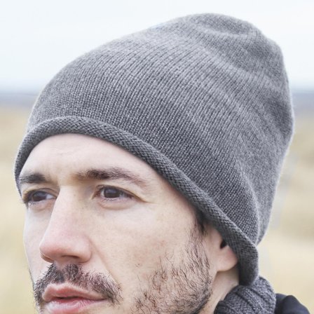 Franke Grijze Merino Montagna Beanie voor mannen - Beanie mutsen